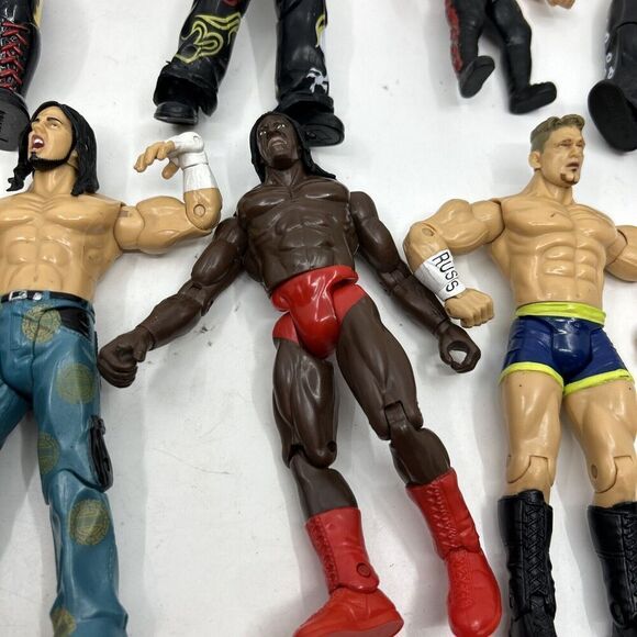 WWE WWF Booker T Action Figure Red Tights Jakks Pacific lot of 10 - Picture 3 of 13